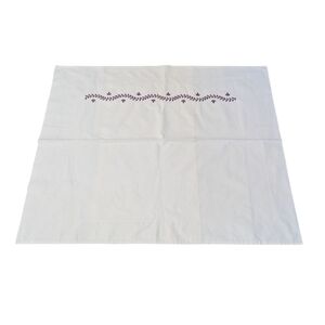 VTG Leron Pillow Sham Ivory Burgundy Floral Embroidery Quiet Luxury Old Money